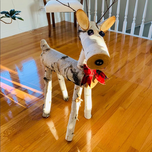 Gift/Decor birch wooden deer Handmade in 🇨🇦 - Picture 3 of 4